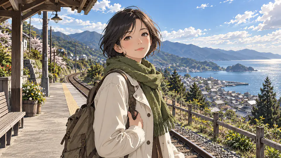 The same anime image upscaled by the AI image upscaler with clean lines.