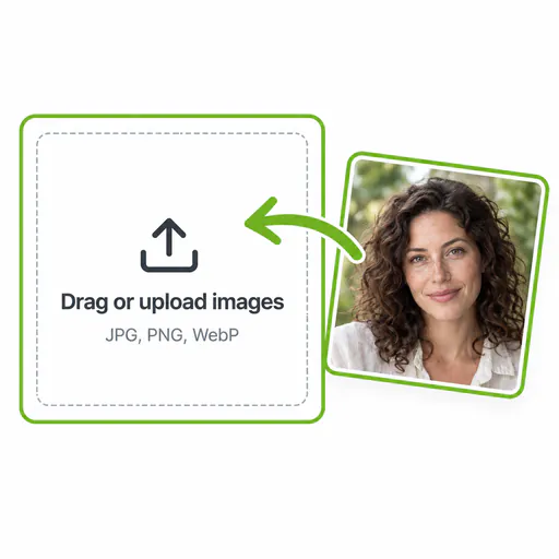Uploading a small image to the AI image upscaler.