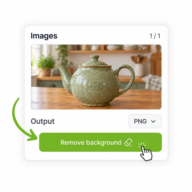 AI removing the background from an uploaded photo.