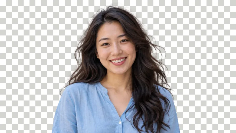 A photo turned into a transparent PNG by an AI background remover.